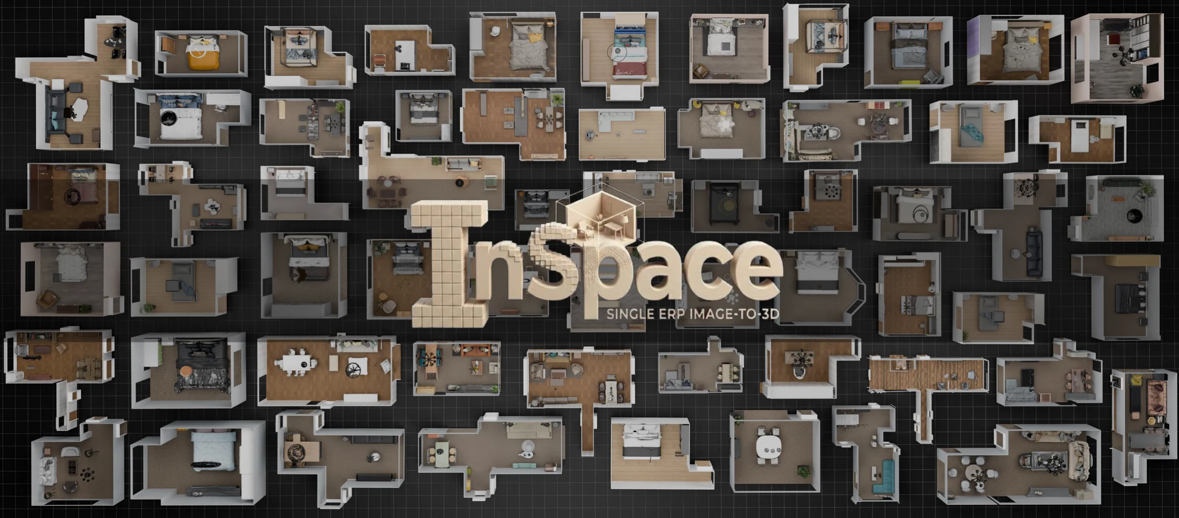 InSpace teaser: 3D indoor scenes generated from single ERP images